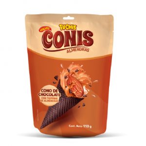 Alternative view of CONIS DE CHOCOLATE CON TOPPING DE ALMENDRA 110 g