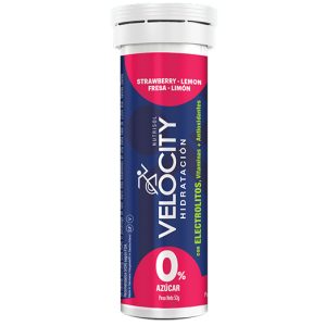 VELOCITY UNIDAD TUBO ELECTROLITOS CON VIT + ANTIOX SABOR FRESA LIMÓN 10 TAB