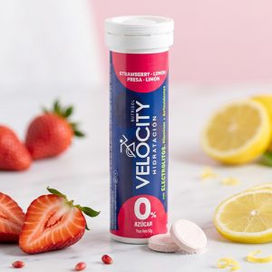 Alternative view of VELOCITY UNIDAD TUBO ELECTROLITOS CON VIT + ANTIOX SABOR FRESA LIMÓN 10 TAB